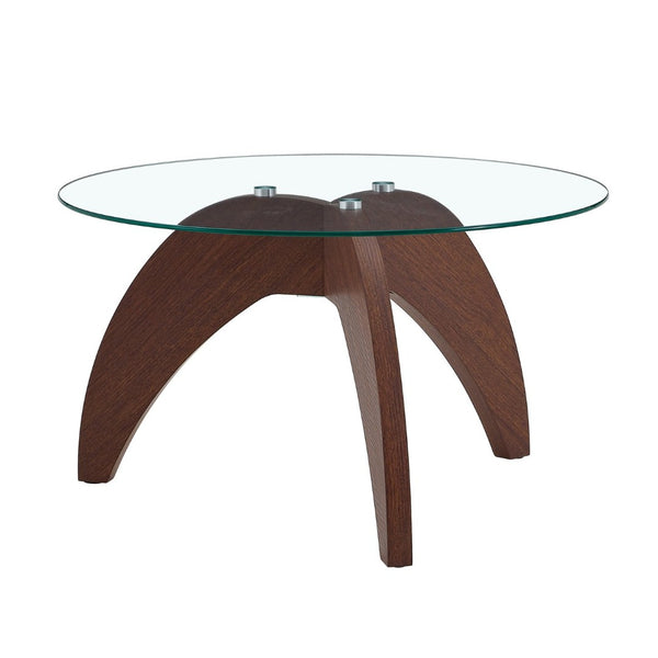 English Elm Creative Sculptural Claw Foot Round Glass Top Coffee Table for Modern Living Rooms W1512P537720