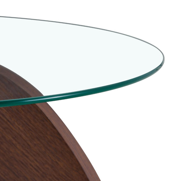 English Elm Creative Sculptural Claw Foot Round Glass Top Coffee Table for Modern Living Rooms W1512P537720