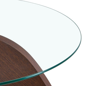 English Elm Creative Sculptural Claw Foot Round Glass Top Coffee Table for Modern Living Rooms W1512P537720
