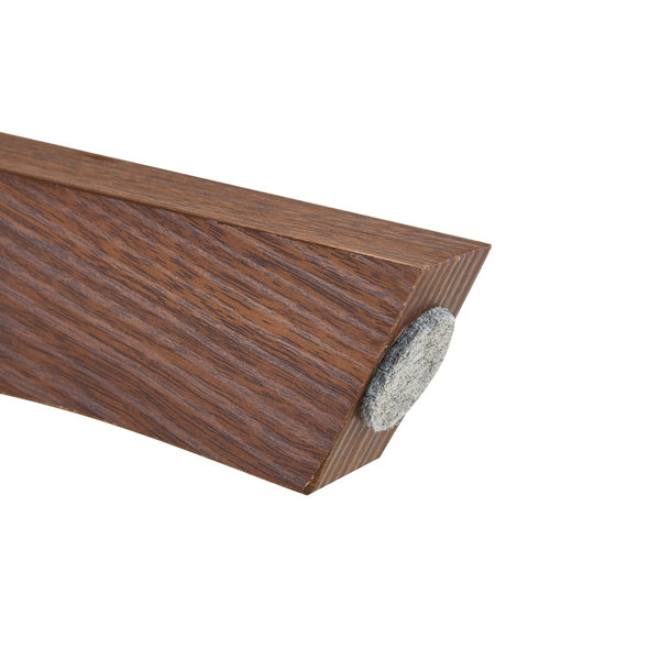 English Elm 31.5" Round Tempered Glass Coffee Table Mid-century Mdf Base for Modern Living Rooms Walnut W1512P540304