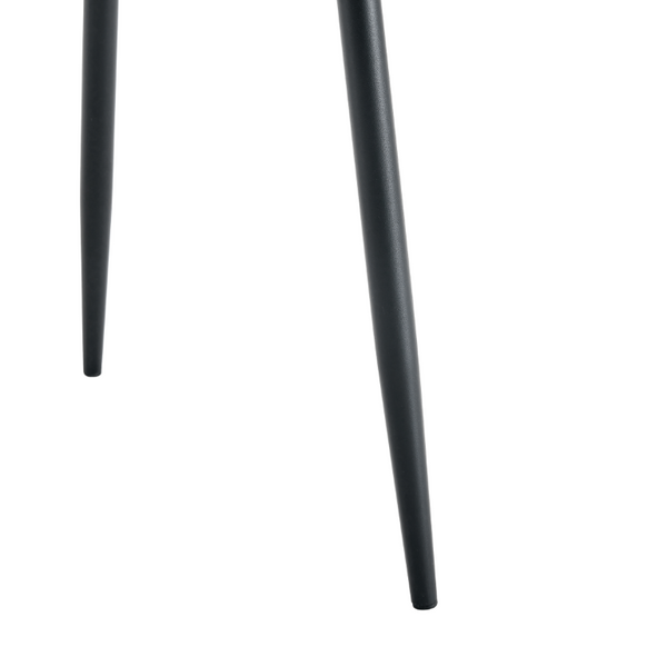 English Elm Luxury Linen-Cotton Dining Chairs Set of Four with Sleek Black Metal Base Modern Gray W1512P551570