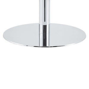 English Elm Rock Slab Round Pub Table with Stainless Steel Base for Home Bar or Bistro W1512P553005