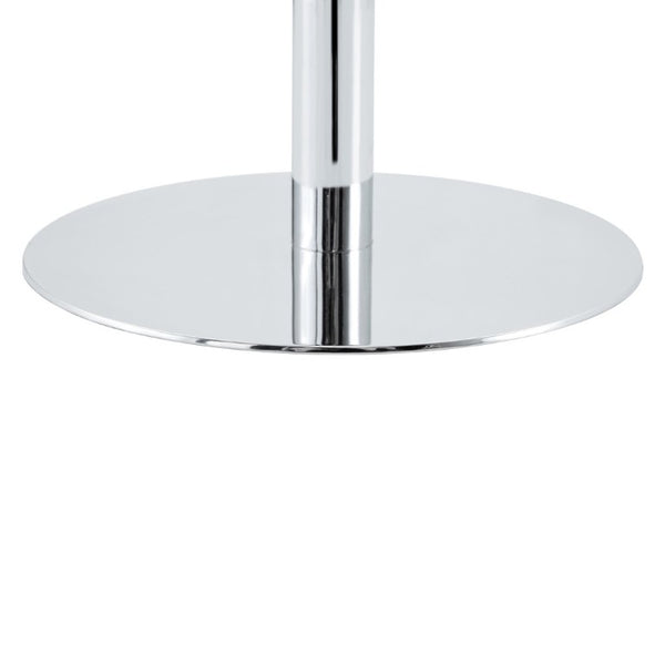 English Elm Rock Slab Round Pub Table with Stainless Steel Base for Home Bar or Bistro W1512P553005