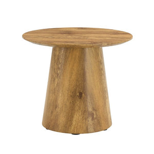 English Elm Natural Wood Grain Round MDF Coffee Table Compact Accent for Small Living Spaces W1512P553694