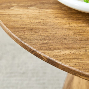 English Elm Natural Wood Grain Round MDF Coffee Table Compact Accent for Small Living Spaces W1512P553694