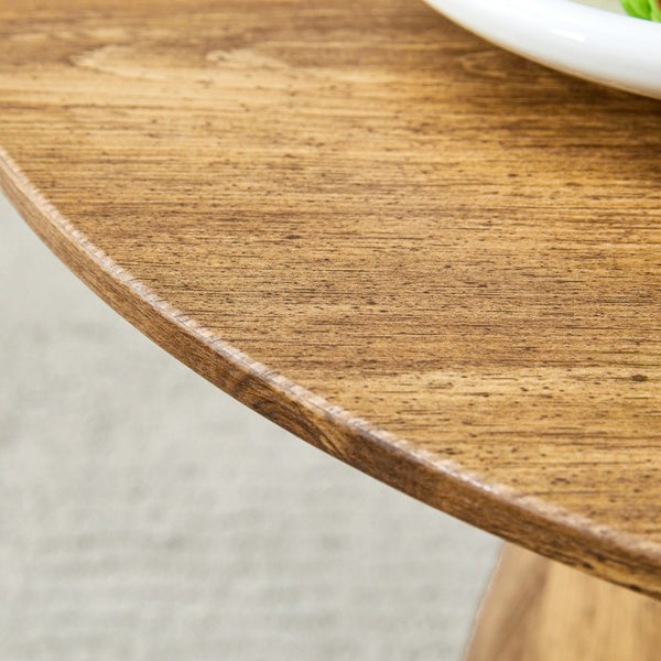 English Elm Natural Wood Grain Round MDF Coffee Table Compact Accent for Small Living Spaces W1512P553694