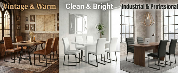 English Elm 4-Pack PU Leather Dining Office Chairs with Foam Cushion and Sturdy Iron Legs Black White W1512P561116