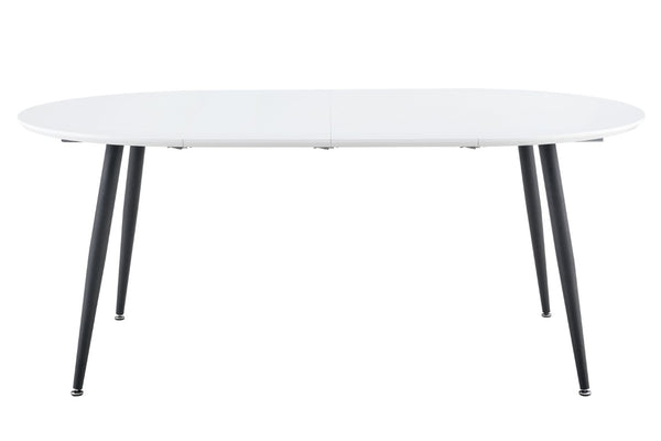 English Elm Using a Telescopic Round MDF Top and Black Metal Legs for Modern Dining Flexibility Black/White L x W x 30 H W1512P588632
