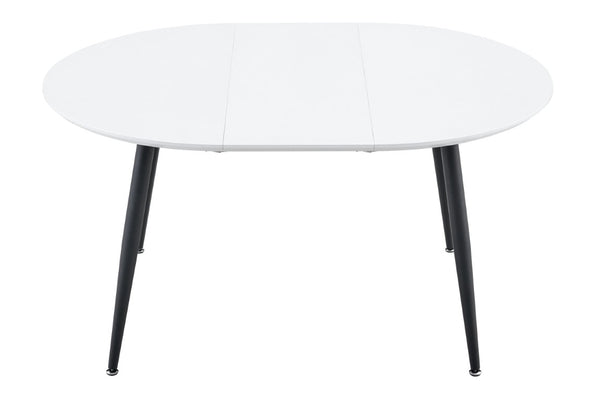 English Elm Using a Telescopic Round MDF Top and Black Metal Legs for Modern Dining Flexibility Black/White L x W x 30 H W1512P588632
