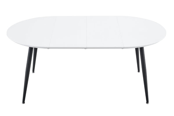 English Elm Using a Telescopic Round MDF Top and Black Metal Legs for Modern Dining Flexibility Black/White L x W x 30 H W1512P588632