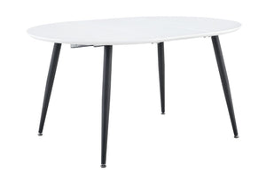 English Elm Using a Telescopic Round MDF Top and Black Metal Legs for Modern Dining Flexibility Black/White L x W x 30 H W1512P588632