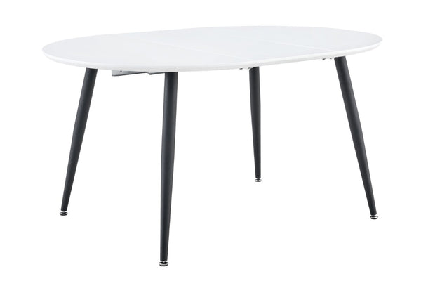 English Elm Using a Telescopic Round MDF Top and Black Metal Legs for Modern Dining Flexibility Black/White L x W x 30 H W1512P588632