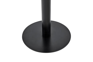 English Elm 23.6 Inch Round Marble Look Coffee Table with UV Lacquer Top and Steel Column Base W1512P608037