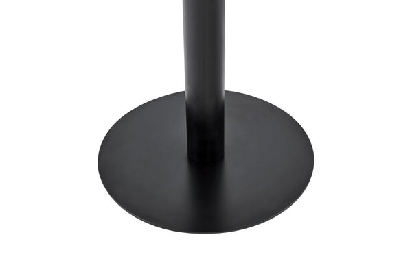 English Elm 23.6 Inch Round Marble Look Coffee Table with UV Lacquer Top and Steel Column Base W1512P608037