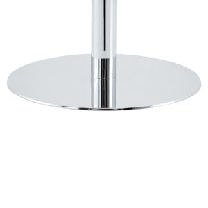 English Elm Rock Slab Round Pub Table with Stone Look Surface and Polished Silver Steel Base W1512P612957