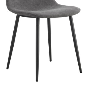 English Elm 4-piece European Round Dining Set Walnut Pedestal Table with Storage Grey Linen Chairs W1512S00255