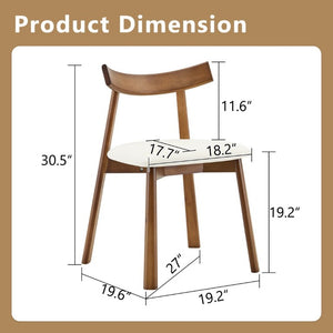 English Elm Pull Out Extendable Round Dining Set with MDF Top Solid Wood Chairs Modern Minimalist W1512S00260