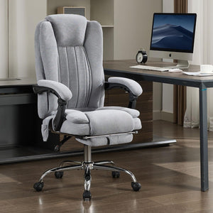 English Elm Massage Executive Chair with Heating Six Vibration Points Memory Foam and Reclining Back W1521P299204