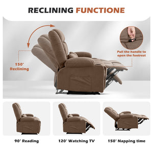 English Elm Recliner Loveseat with Dual Independent Recline Cup Holders and Storage for Living Room W1521S00091