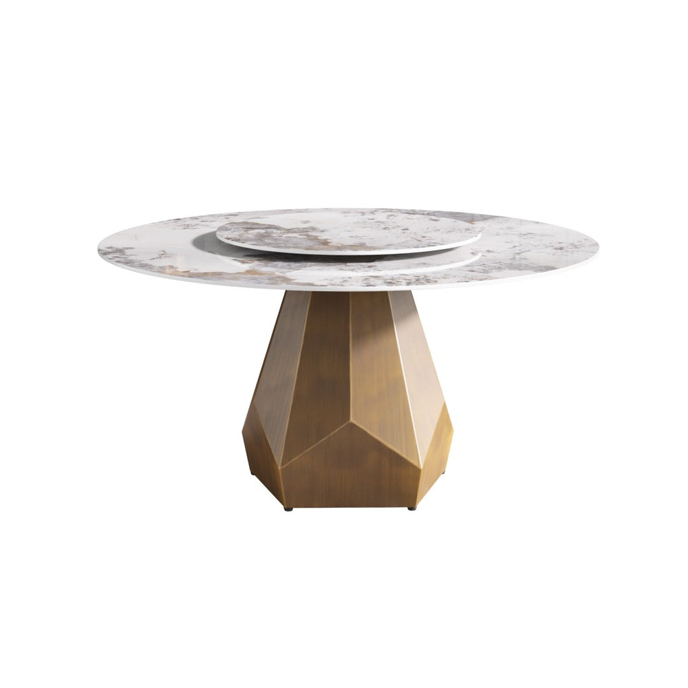 English Elm 31.5"artificial Stone Lazy Susan Rotating Dining Turntable Heat Resistant Easy Clean W1535P269454