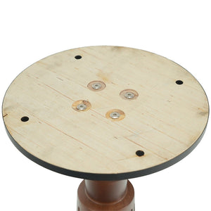 English Elm 80Cm Solid Walnut Round Dining Table with Polished Brass Base for Compact Spaces W1535S00660