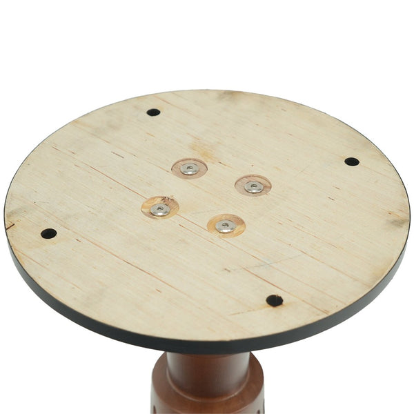 English Elm 80Cm Solid Walnut Round Dining Table with Polished Brass Base for Compact Spaces W1535S00660