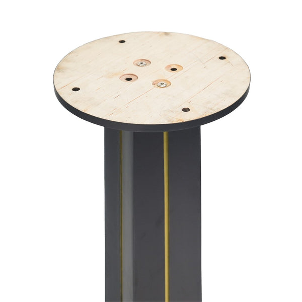 English Elm 80Cm Solid Walnut Round Dining Table with Polished Brass Base Seats Two Compact Spaces W1535S00661