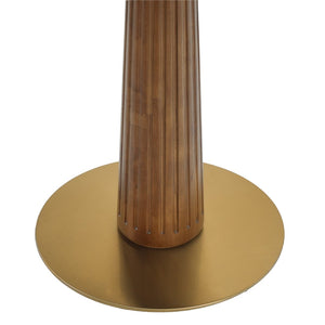 English Elm Modern Sintered Stone Round Dining Table with Gold Base for Compact Living Spaces W1535S00665