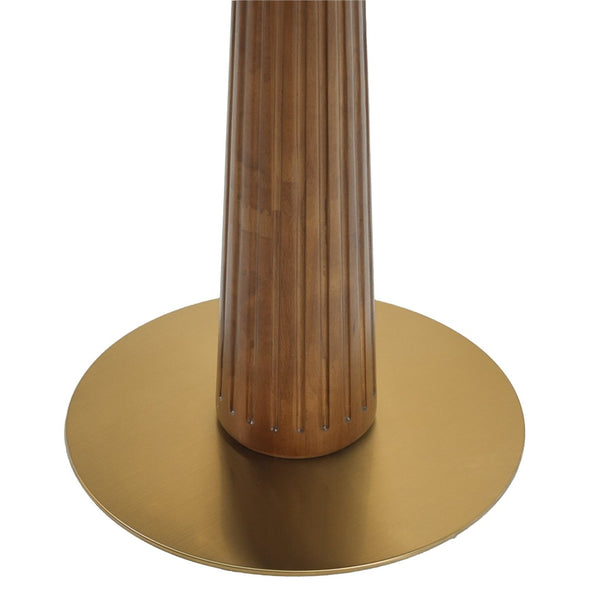English Elm Modern Sintered Stone Round Dining Table with Gold Base for Compact Living Spaces W1535S00665