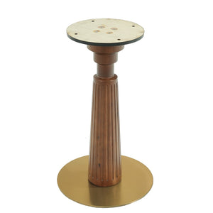 English Elm Modern Sintered Stone Round Dining Table with Gold Base for Compact Living Spaces W1535S00665