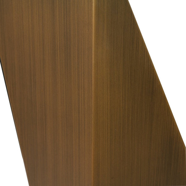 English Elm 53" Round Sintered Stone Dining Table Brass Base Lazy Susan Seats Six Modern W1535S00704