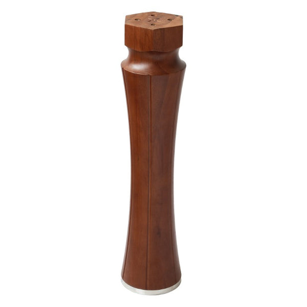 English Elm Modern Sintered Stone Square Dining Table Gold Base Wooden Leg Compact Bistro W1535S00781