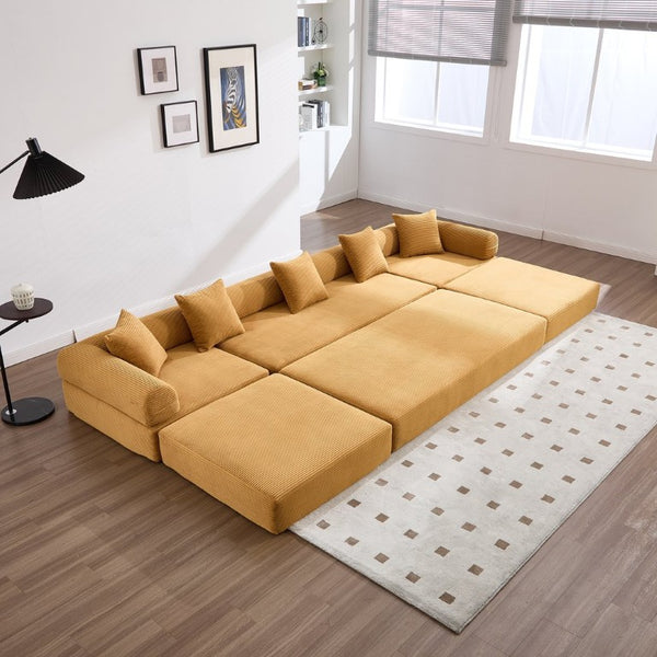 English Elm United We Win Corduroy Convertible Sofa Bed with Memory Foam Fill for Compact Living W1568P372050