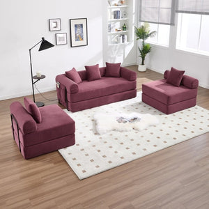 English Elm United We Win Corduroy Memory Foam Convertible Sofa Six Position Folding Bed W1568P372059
