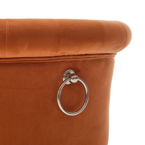 English Elm United We Win Velvet Swivel Barstools Tufted Nailhead Trim Adjustable Kitchen Seating Orange W1568P476477