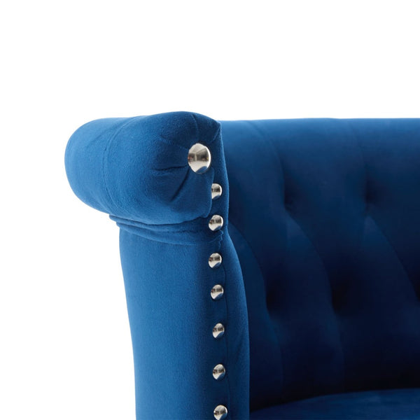 English Elm United We Win Velvet Swivel Barstools Tufted Nailhead Trim Adjustable Kitchen Seating Navy W1568P476479