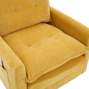 English Elm United We Win Chenille Swivel Barrel Chair Mid Century Accent for Living Room Mustard yellow W1568P504614