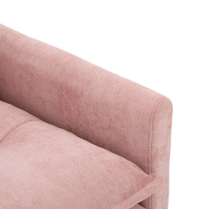 English Elm United We Win Chenille Swivel Barrel Chair Mid Century Accent for Living Room Pink W1568P504617