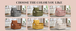 English Elm United We Win Chenille Swivel Barrel Chair Mid Century Accent for Living Room Pink W1568P504617