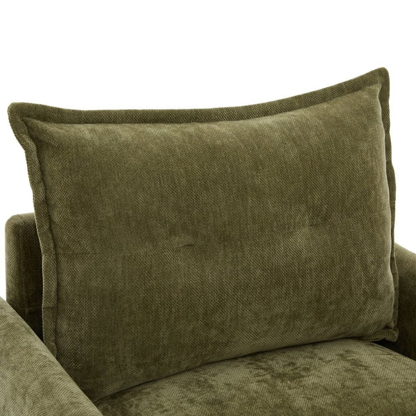 English Elm United We Win Chenille Swivel Barrel Chair Mid Century Accent for Living Room Olive W1568P504618