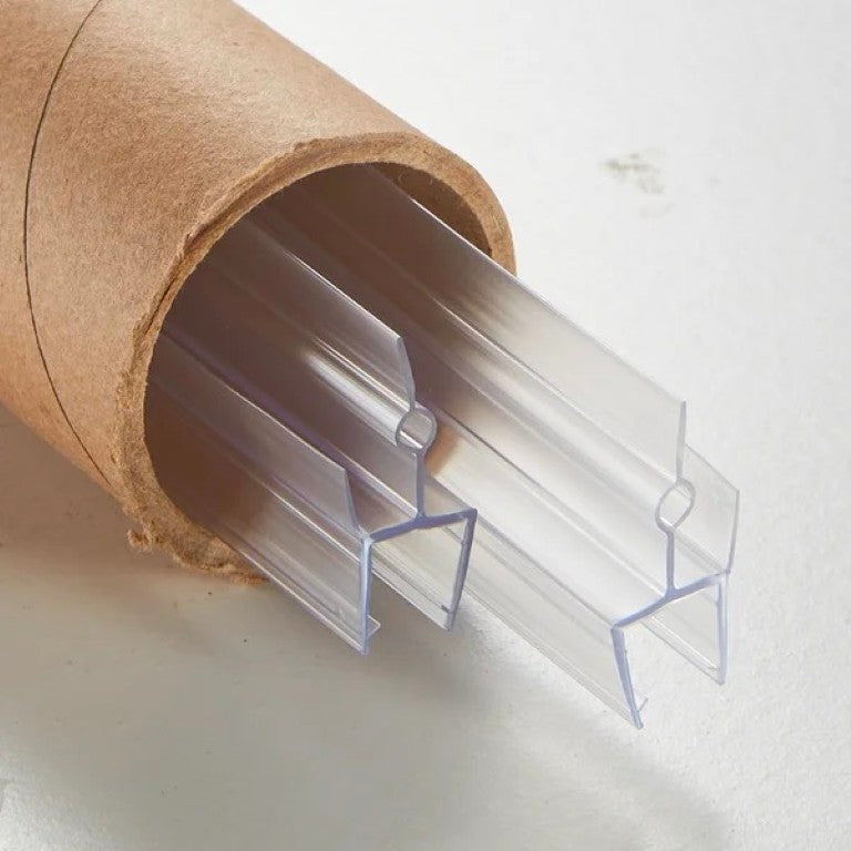 English Elm Door Seal Strip Bubble Profile Adhesive Shower Barrier Fits Straight and Curved Doors Plastic W1573P143951