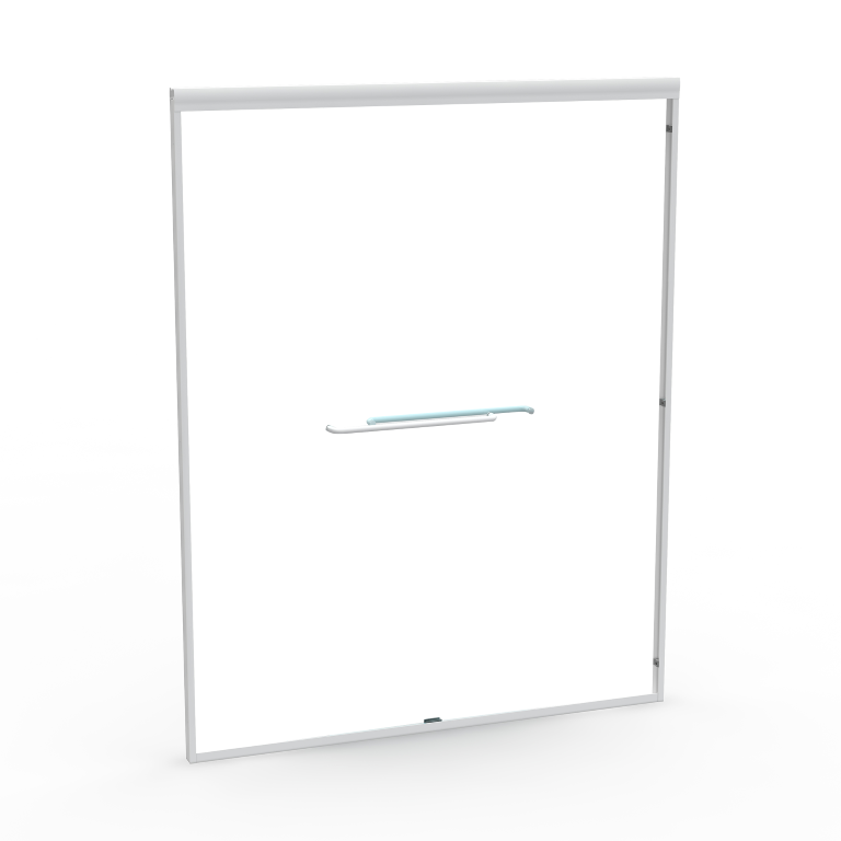 English Elm One Tempered Glass Shower Panel with Safety Film and Hydrophobic Easy Clean Coating Brushed Nickel 60 inches W1573P340522
