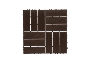 English Elm 11-pack Interlocking Plastic Deck Tiles Waterproof Outdoor Patio Flooring Wood Look W1578P352578