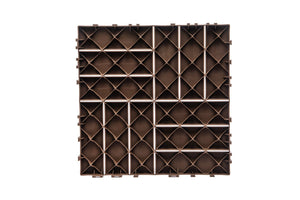 English Elm 11-pack Interlocking Plastic Deck Tiles Waterproof Outdoor Patio Flooring Wood Look W1578P352578