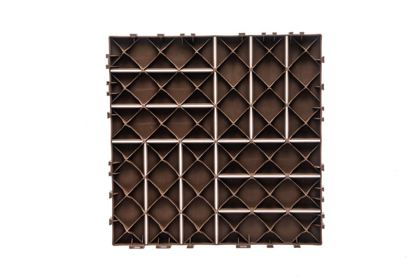 English Elm 11-pack Interlocking Plastic Deck Tiles Waterproof Outdoor Patio Flooring Wood Look W1578P352578