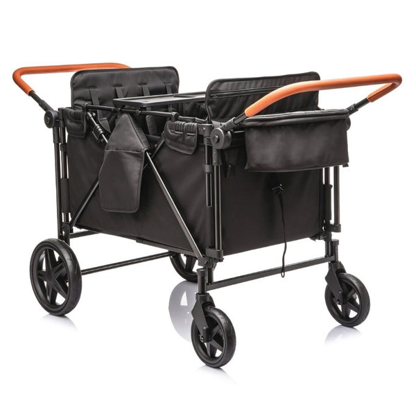 English Elm Wogan Four Seat Stroller with Reinforced Frame All Terrain Wheels and Safety Harness Black W1578P515534