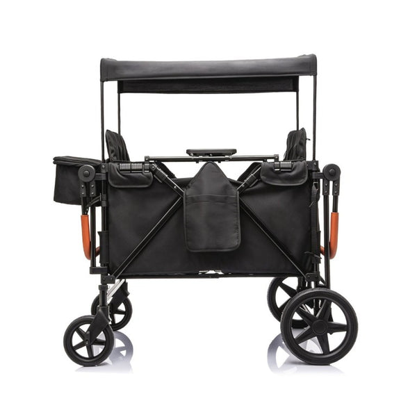 English Elm Wogan Four Seat Stroller with Reinforced Frame All Terrain Wheels and Safety Harness Black W1578P515534