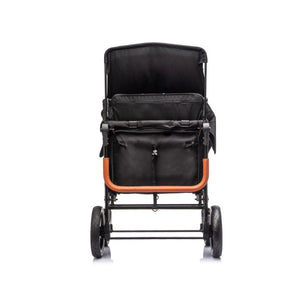 English Elm Wogan Four Seat Stroller with Reinforced Frame All Terrain Wheels and Safety Harness Black W1578P515534