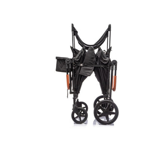 English Elm Wogan Four Seat Stroller with Reinforced Frame All Terrain Wheels and Safety Harness Black W1578P515534