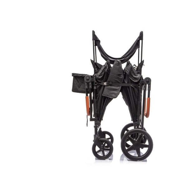 English Elm Wogan Four Seat Stroller with Reinforced Frame All Terrain Wheels and Safety Harness Black W1578P515534